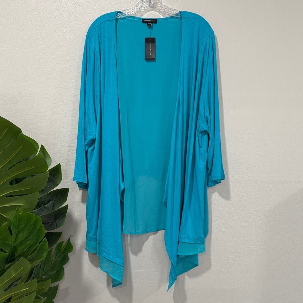 NWT Lane Bryant Vibrant Blue Open front Cardigan plus size 26/28